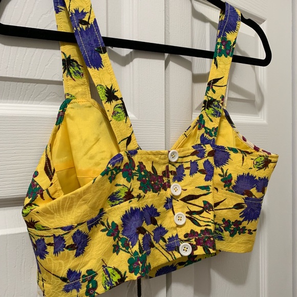 Tracy Reese Wild Orchid Crop Top - Picture 5 of 7